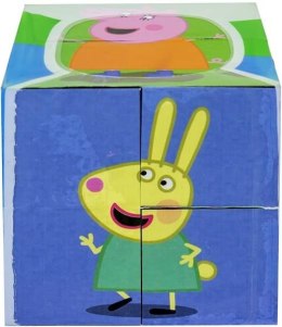 Peppa Pig Świnka Puzzle z klocków kostka 7x7cm